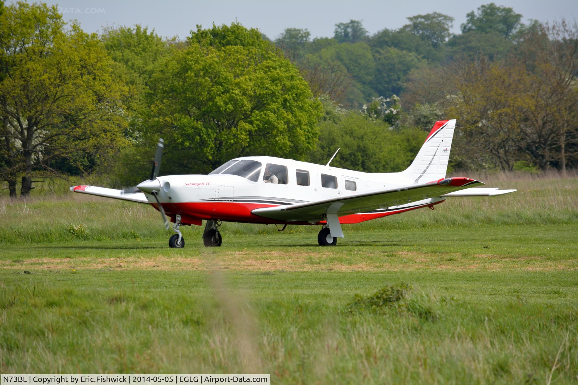 N73BL, 2007 Piper PA-32R-301T Turbo Saratoga C/N 3257450, 3. N73BL preparing to depart Panshanger Airfield.