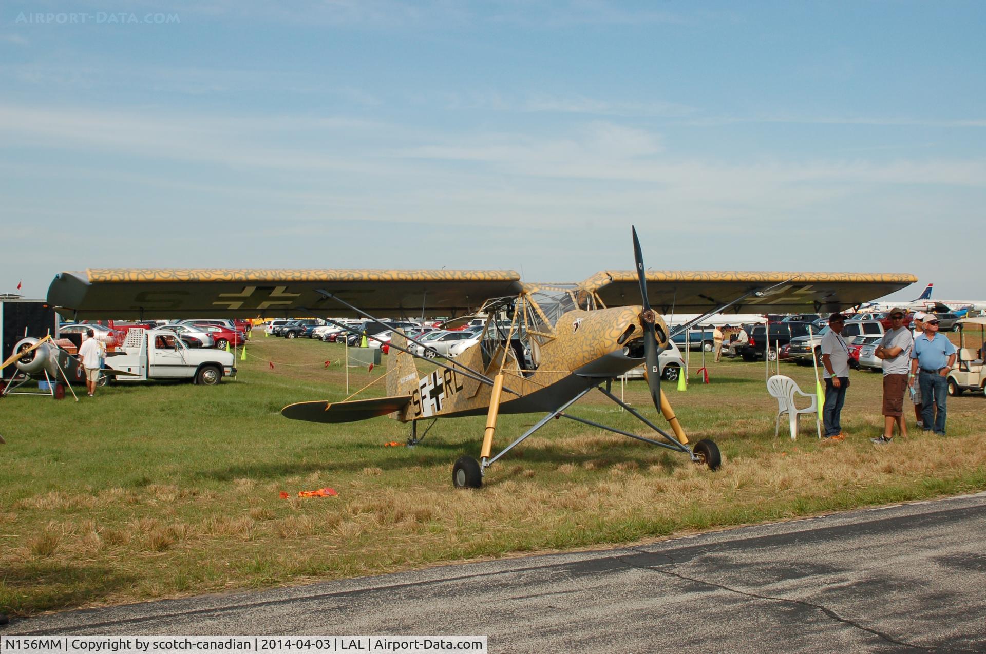 N156MM, Fieseler Fi-156C-3 Storch Replica C/N CS09007, Criquet Aviation USA Inc STORCH FI-156, N156MM, at 2014 Sun n Fun, Lakeland Linder Regional Airport, Lakeland, FL