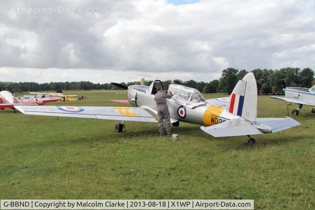 G-BBND, 1950 De Havilland DHC-1 Chipmunk T.10 C/N C1/0225, De Havilland DHC-1 Chipmunk 22 at The De Havilland Moth Club's 28th International Moth Rally at Woburn Abbey. August 2013.