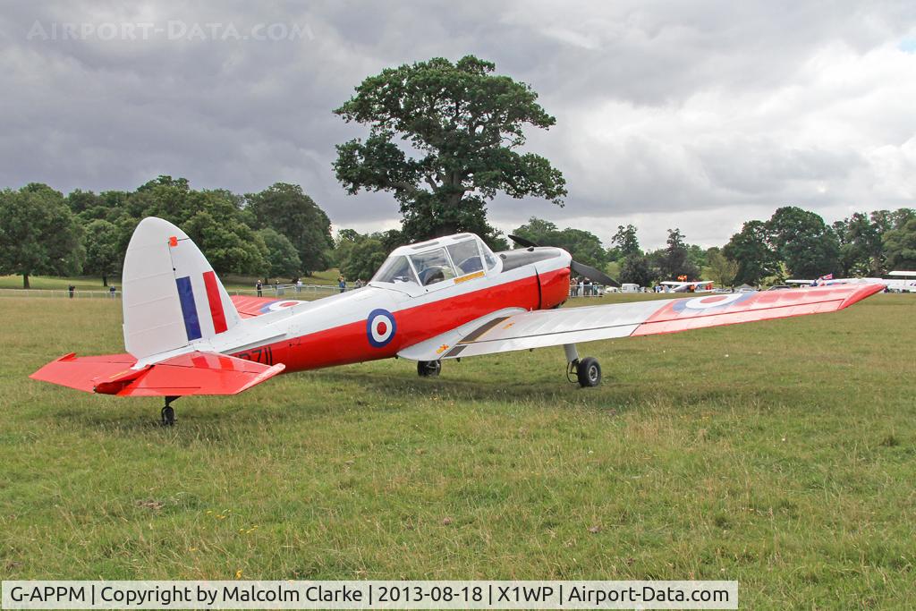 G-APPM, 1950 De Havilland DHC-1 Chipmunk 22 C/N C1/0159, De Havilland DHC-1 Chipmunk Mk22 at The De Havilland Moth Club's 28th International Moth Rally at Woburn Abbey. August 2013.