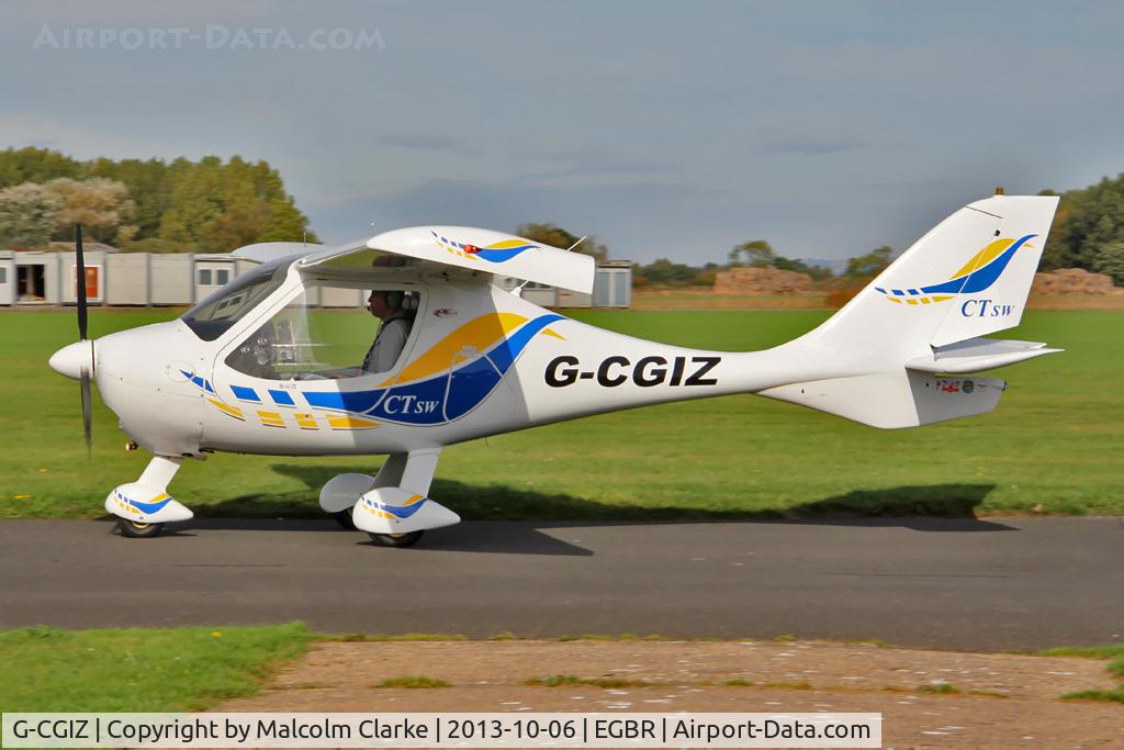 G-CGIZ, 2010 Flight Design CTSW C/N 8512, Flight Design CTSW at The Real Aeroplane Club's Pre-Hibernation Fly-In, Breighton Airfield, October 2013.