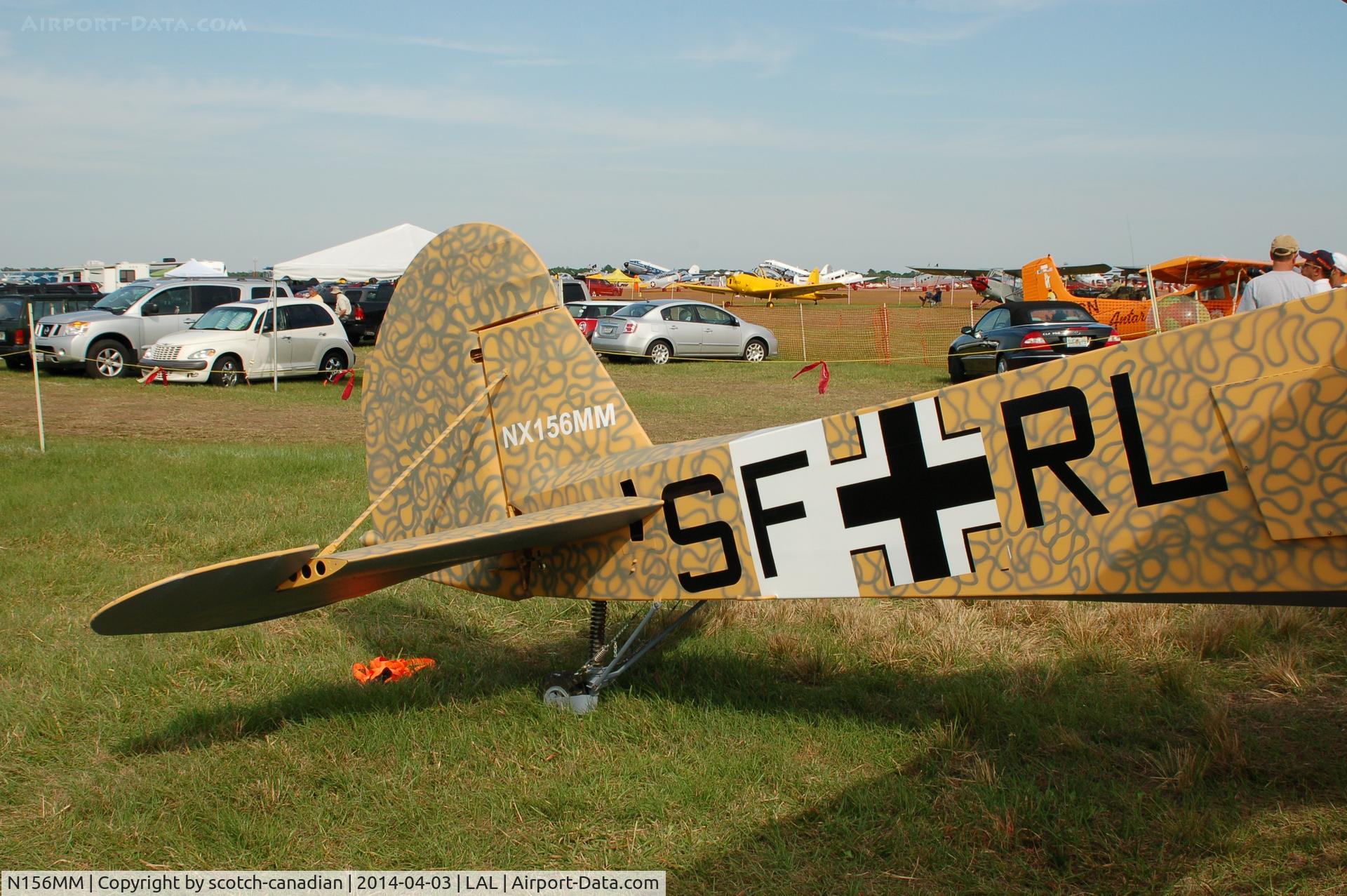 N156MM, Fieseler Fi-156C-3 Storch Replica C/N CS09007, Criquet Aviation USA Inc STORCH FI-156, N156MM, at 2014 Sun n Fun, Lakeland Linder Regional Airport, Lakeland, FL