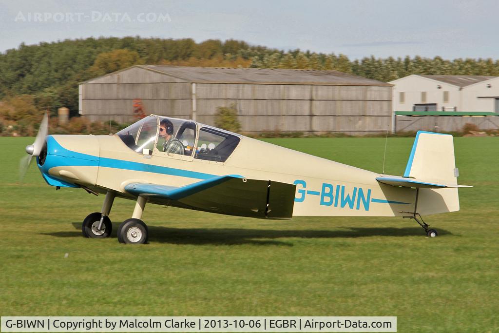 G-BIWN, 1966 Jodel D-112 C/N 1314, Jodel D-112 at The Real Aeroplane Club's Pre-Hibernation Fly-In, Breighton Airfield, October 2013.
