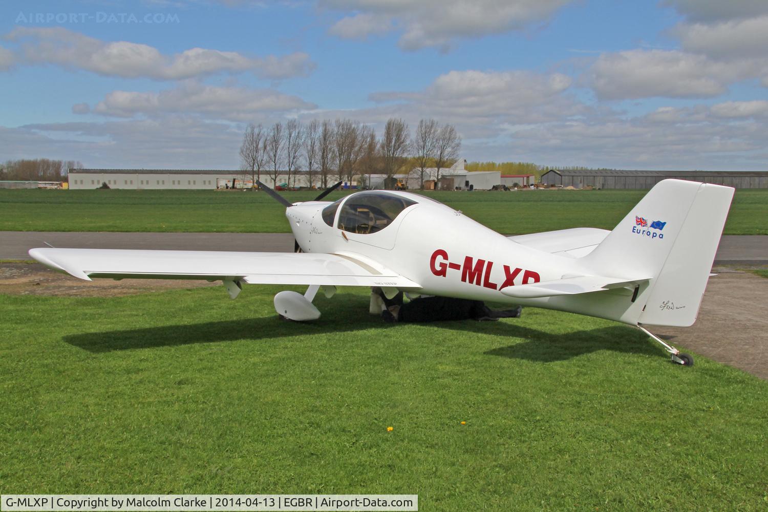G-MLXP, 2013 Europa  C/N PFA 247-12974, Europa at The Real Aeroplane Club's Early Bird Fly-In, Breighton Airfield, April 2014.