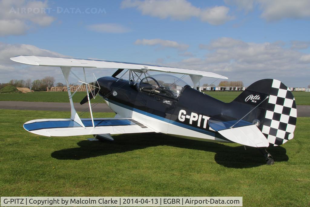 G-PITZ, 1983 Pitts S-2A Special C/N 100ER, Pitts S-2A at The Real Aeroplane Club's Early Bird Fly-In, Breighton Airfield, April 2014.