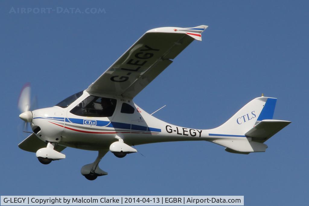 G-LEGY, 2008 Flight Design CTLS C/N F-08-09-13, Flight Design CTLS at The Real Aeroplane Club's Early Bird Fly-In, Breighton Airfield, April 2014.