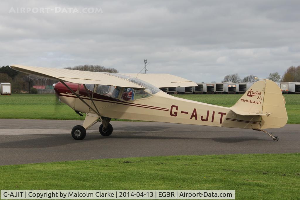 G-AJIT, 1946 Auster J-1 Kingsland C/N 2337, Auster J-1 Kingsland at The Real Aeroplane Club's Early Bird Fly-In, Breighton Airfield, April 2014.