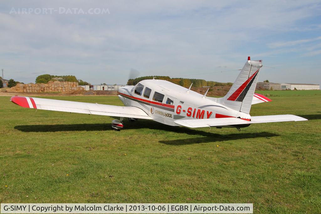 G-SIMY, 1976 Piper PA-32-300 Cherokee Six Cherokee Six C/N 32-7640082, Piper PA-32-300 Cherokee Six at The Real Aeroplane Club's Pre-Hibernation Fly-In, Breighton Airfield, October 2013.