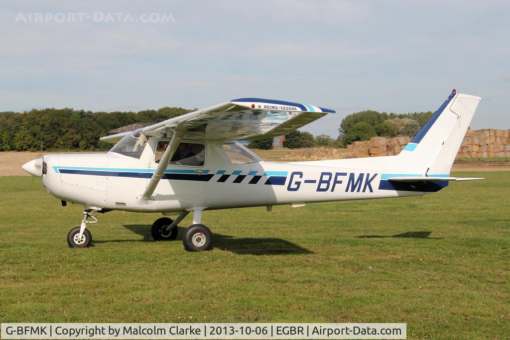 G-BFMK, 1978 Reims FA152 Aerobat C/N 0344, Reims FA152 Aerobat at The Real Aeroplane Club's Pre-Hibernation Fly-In, Breighton Airfield, October 2013.