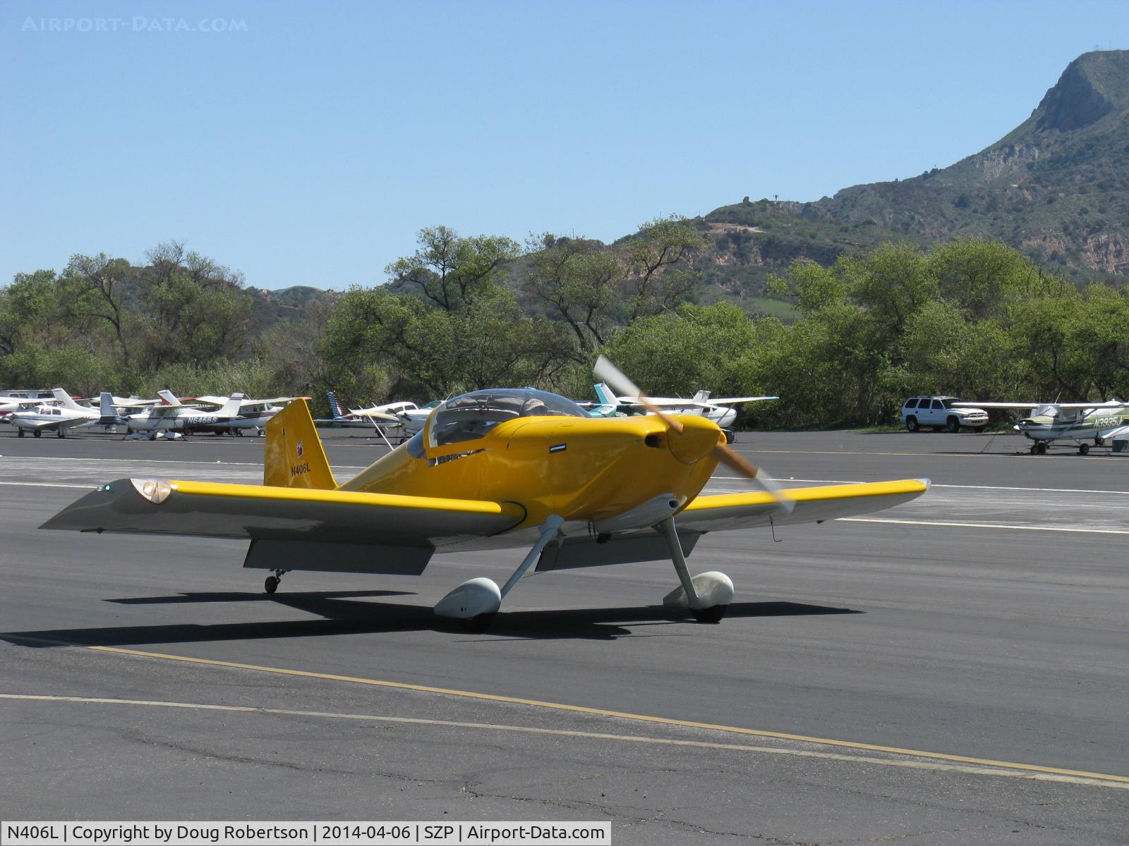 N406L, 2008 Vans RV-6 C/N 936, Provo PROVO 6, Lycoming O-320 160 Hp, taxi to Rwy 04, Young Eagles Flight