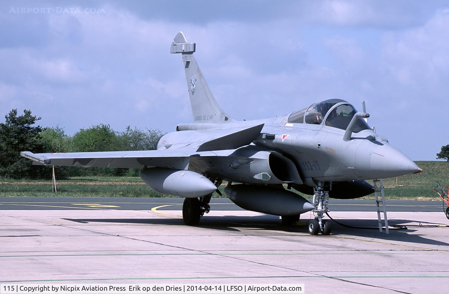 115, 2009 Dassault Rafale C C/N 115, Rafale C 115/113-IT on the flightline of Nancy AB.