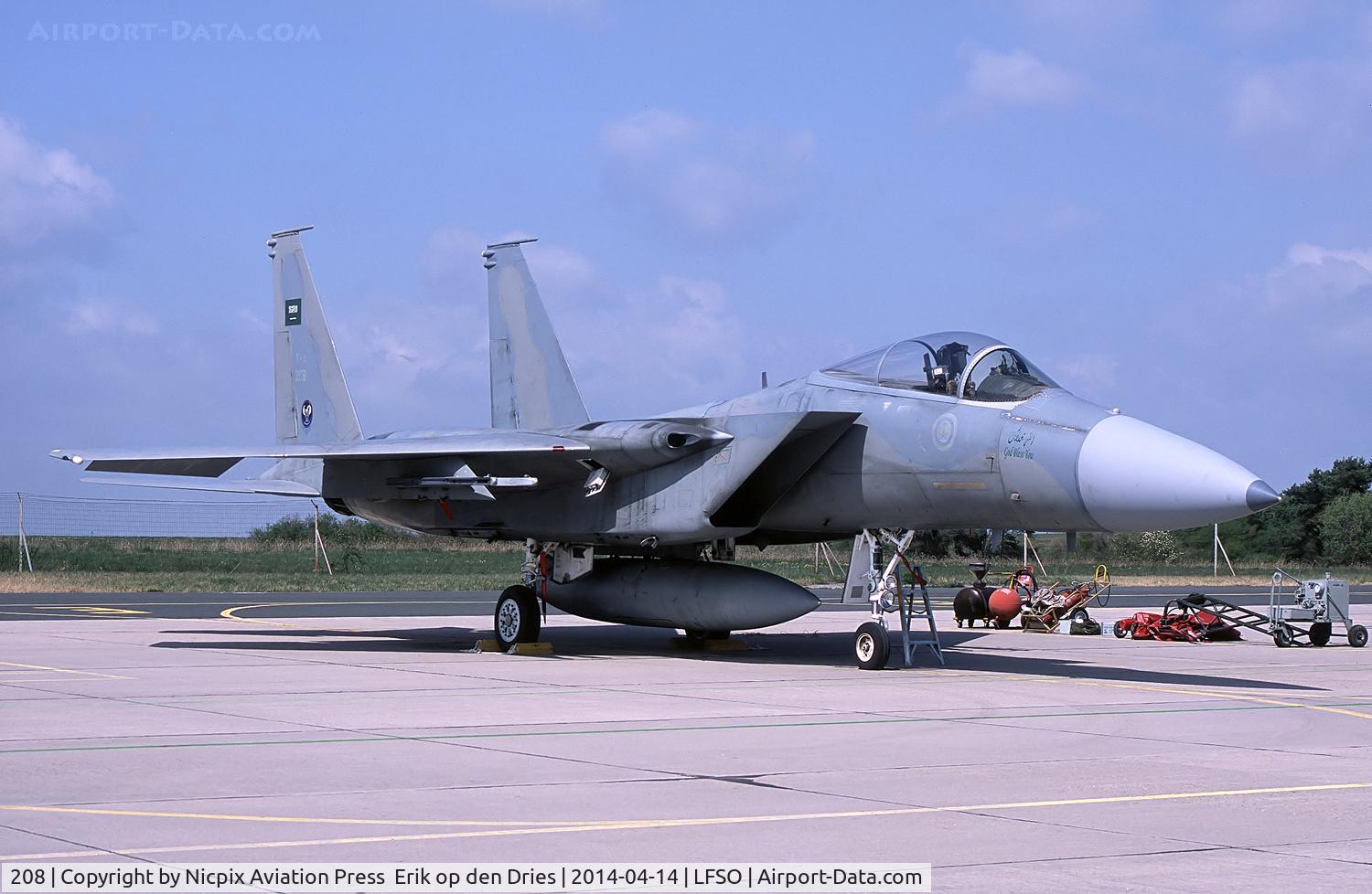 208, 1979 McDonnell Douglas F-15C Eagle C/N 0547/C086, RSAAF F-15C 208 flew in USAF service as 79-0017 with 32 TFS, Soesterberg AB, The Netherlands.