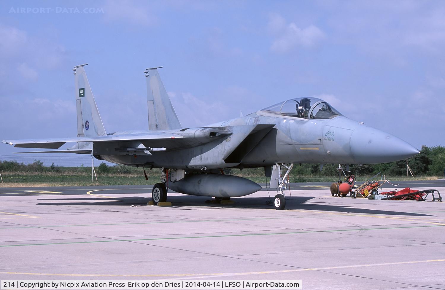 214, 1979 McDonnell Douglas F-15C Eagle C/N 0584/C112, 2 sqn, RSAAF,  F-15C 214 on the flightline of Nancy AB