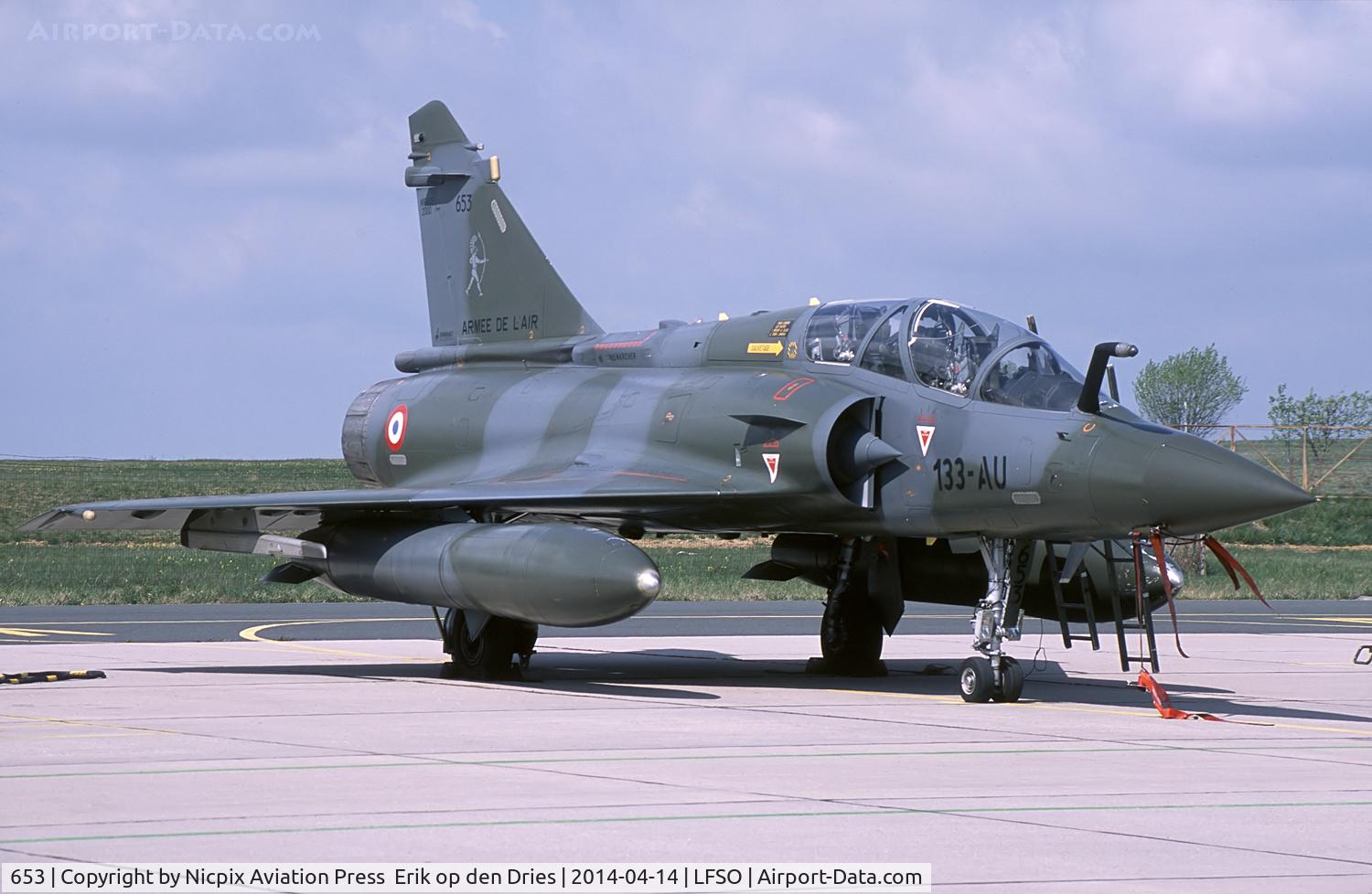 653, Dassault Mirage 2000D C/N 653, 653/133-AU is a Mirage-2000D assigned to ETD02.007 and participated in Green Shield 2014.