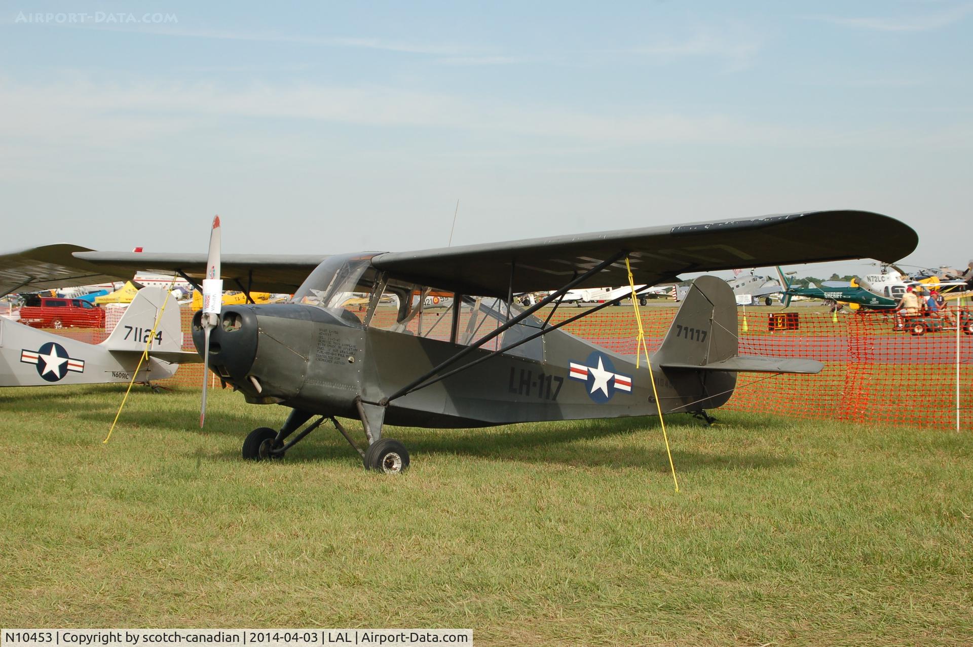 N10453, Stinson L-5E Sentinel C/N 76-2919, Stinson L-5E, N10453, at 2014 Sun n Fun, Lakeland Linder Regional Airport, Lakeland, FL