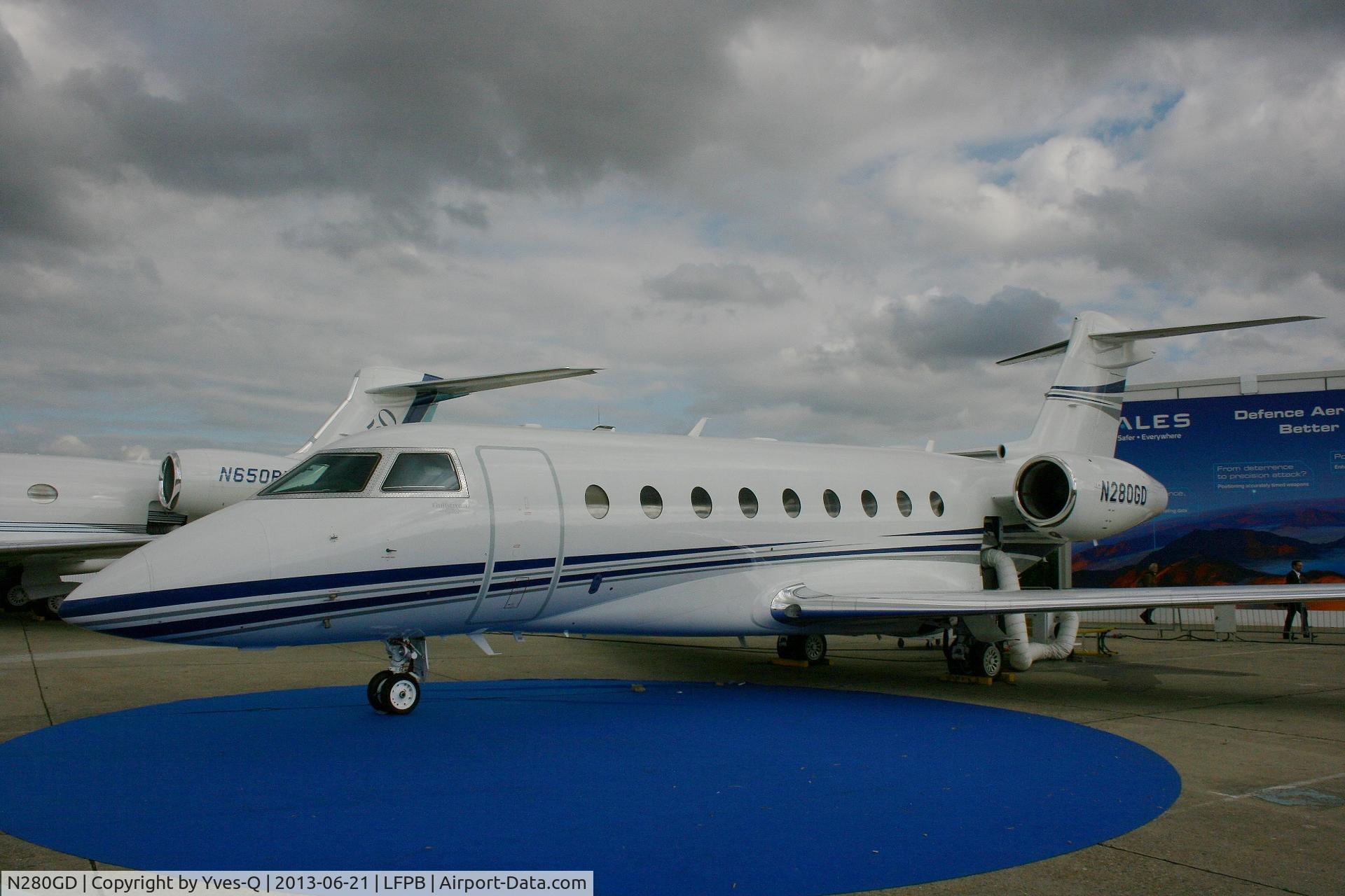 N280GD, 2011 Israel Aircraft Industries Gulfstream G280 C/N 2004, Gulfstream G280, Static display, Paris-Le Bourget Air Show 2013