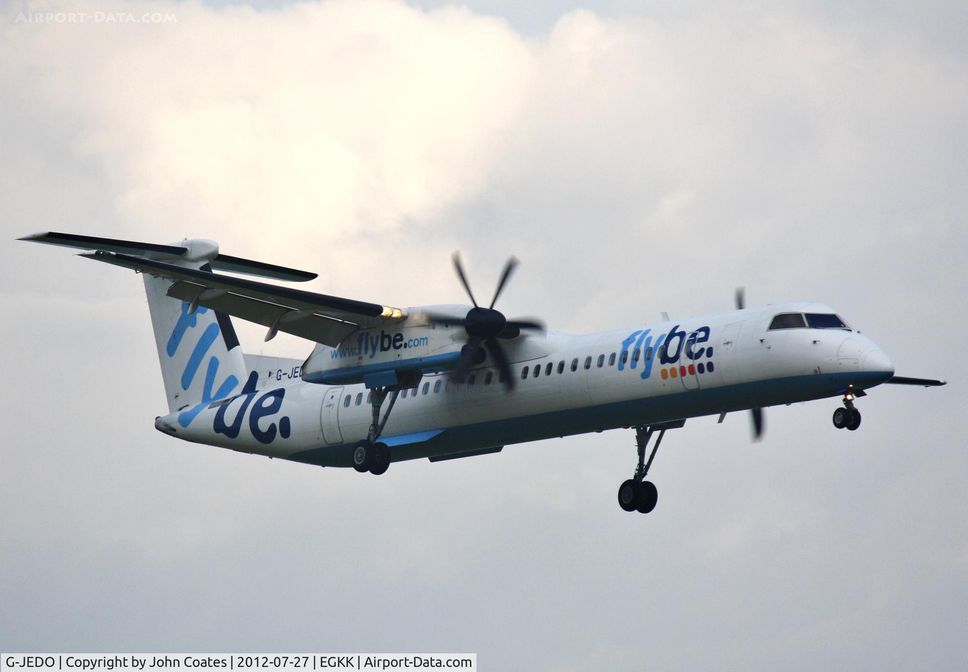 G-JEDO, 2003 De Havilland Canada DHC-8-402Q Dash 8 C/N 4079, a.m. arrival