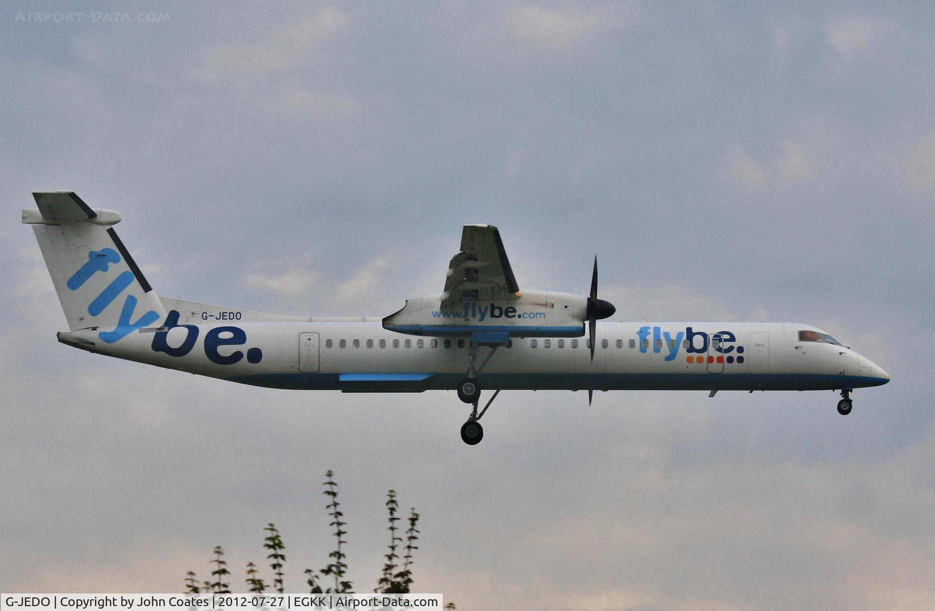 G-JEDO, 2003 De Havilland Canada DHC-8-402Q Dash 8 C/N 4079, arriving 08