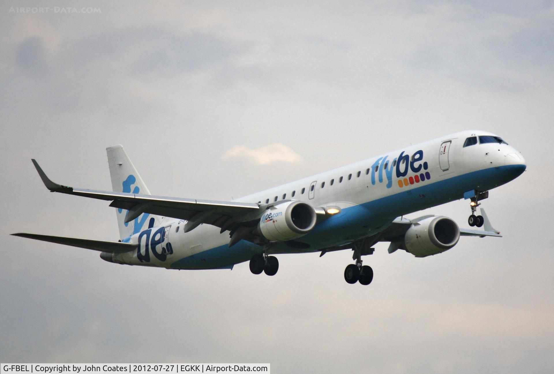 G-FBEL, 2008 Embraer 195LR (ERJ-190-200LR) C/N 19000184, Approach 08