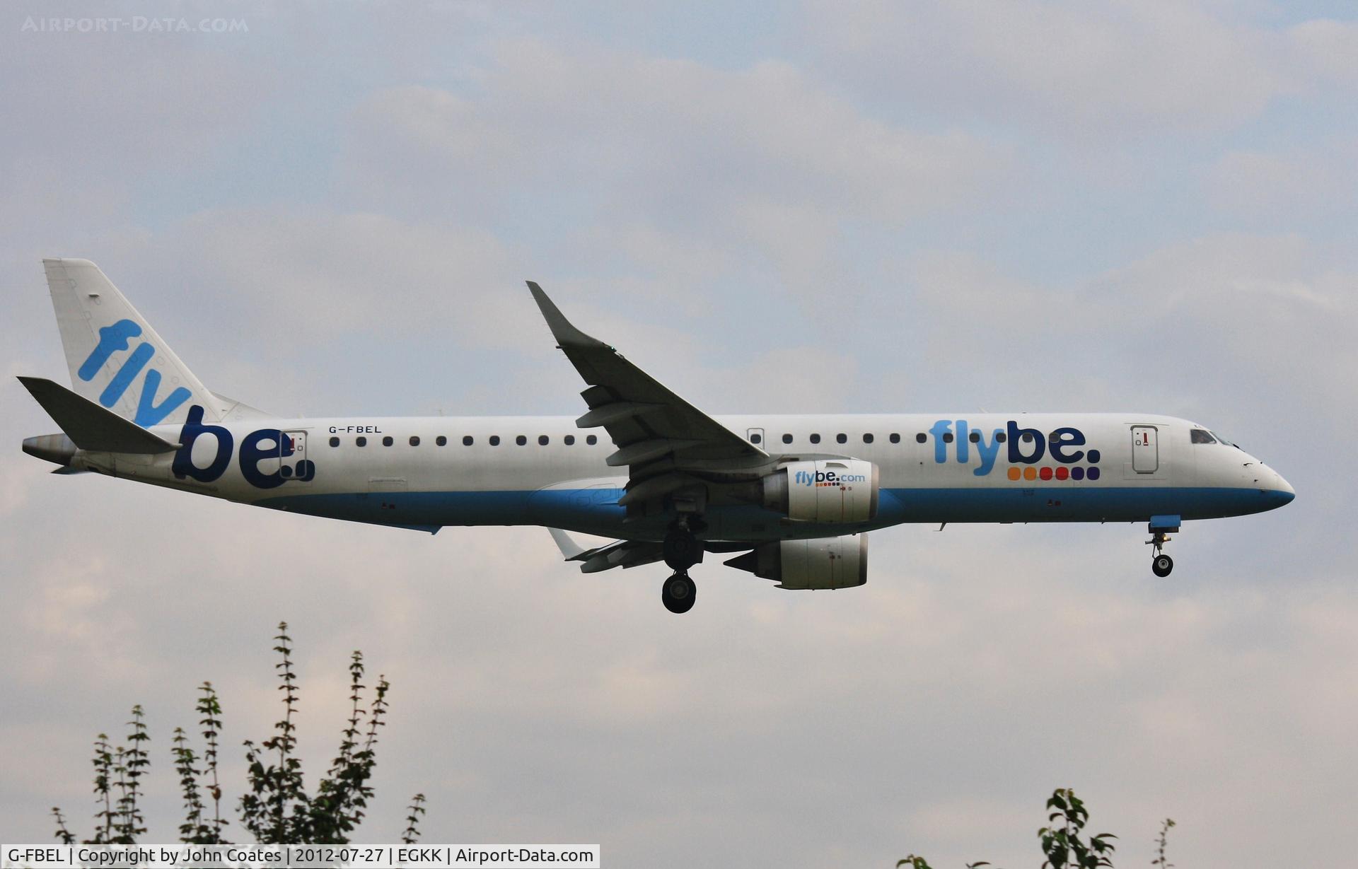 G-FBEL, 2008 Embraer 195LR (ERJ-190-200LR) C/N 19000184, Arriving 08