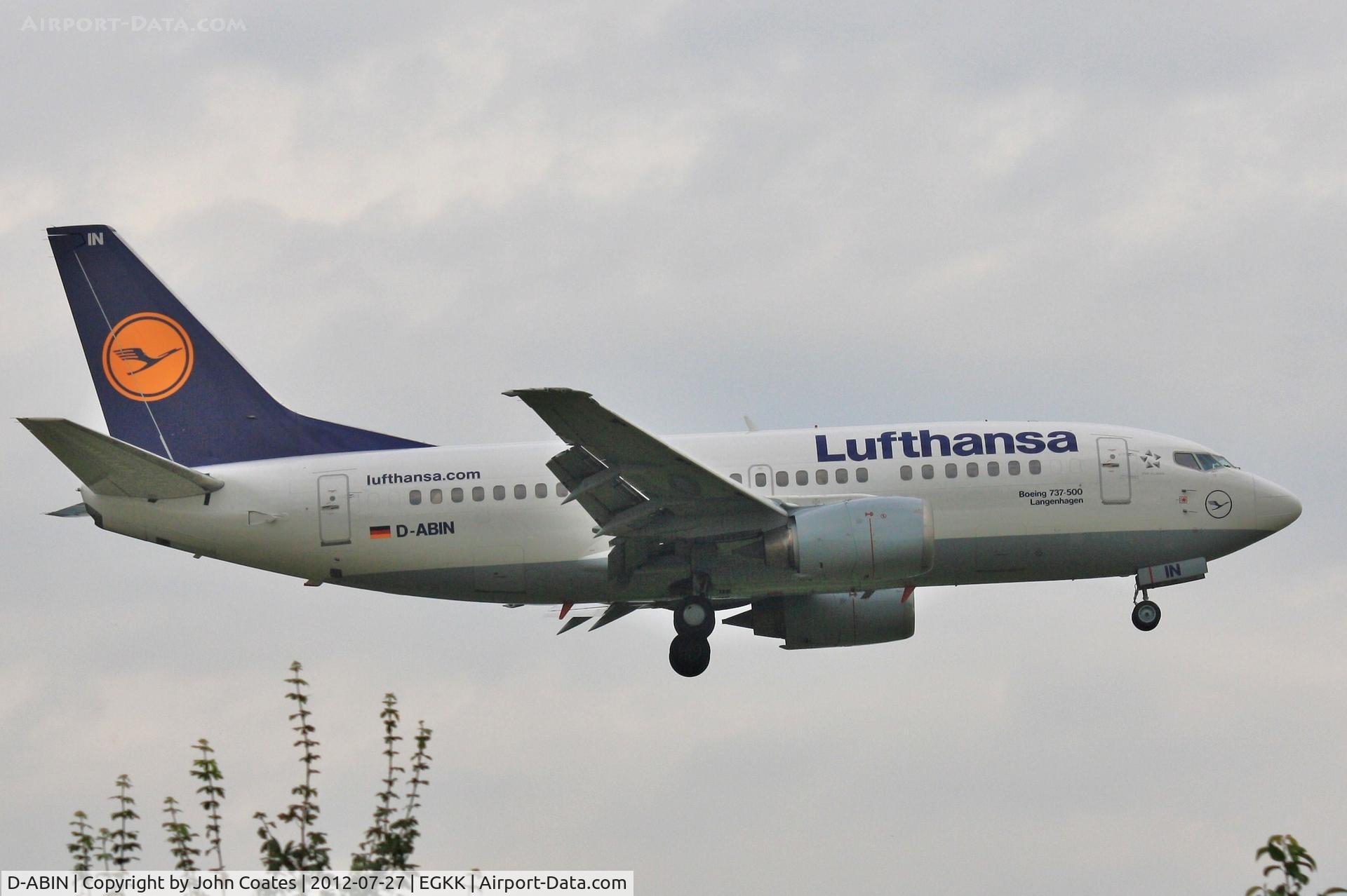 D-ABIN, 1991 Boeing 737-530 C/N 24938, Arriving 08