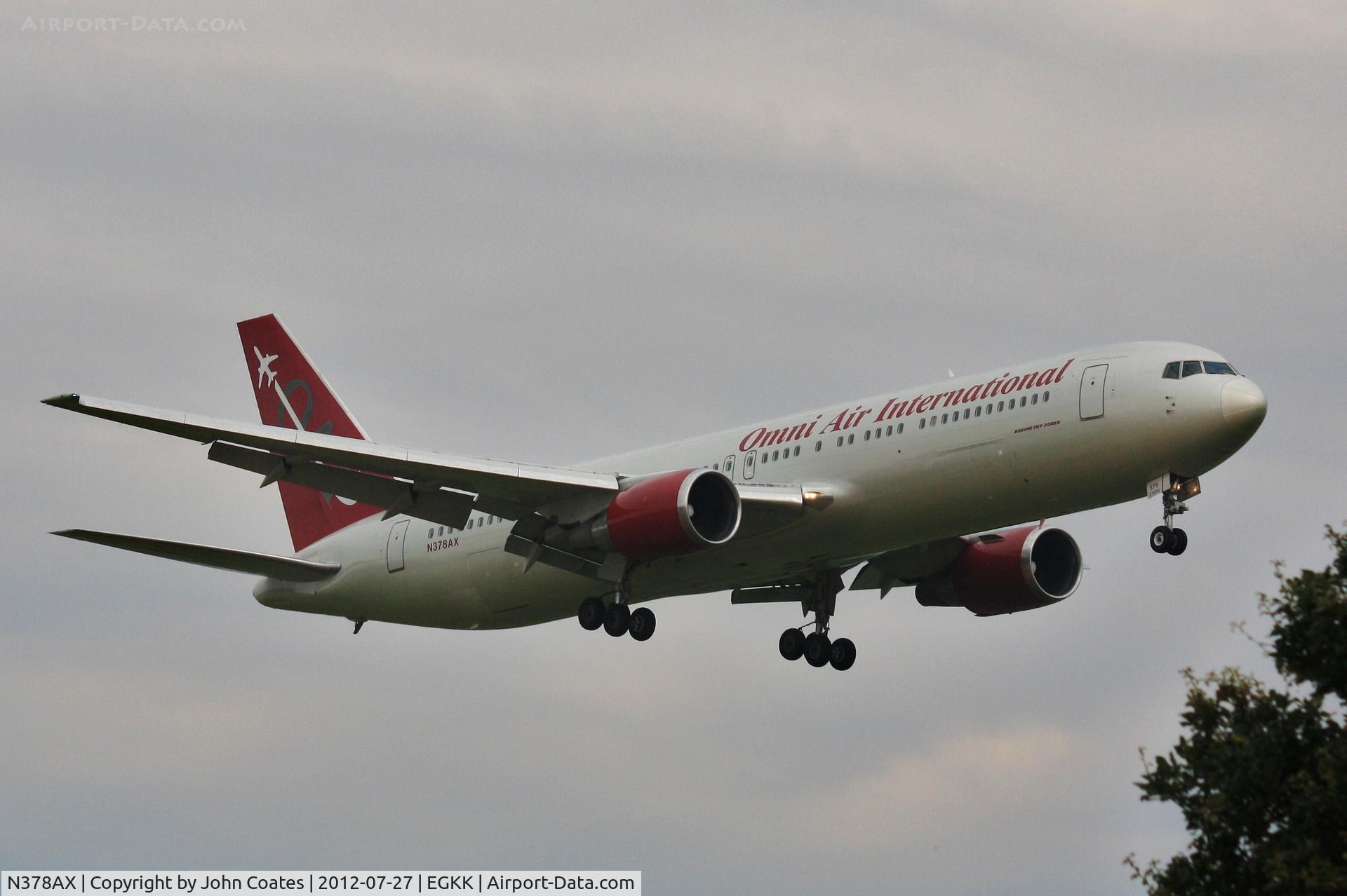 N378AX, 1996 Boeing 767-33A/ER C/N 28147, Approach 08