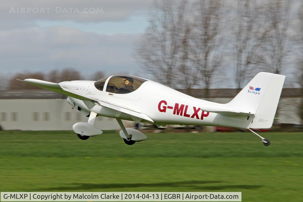 G-MLXP, 2013 Europa  C/N PFA 247-12974, Europa at The Real Aeroplane Club's Early Bird Fly-In, Breighton Airfield, April 2014.