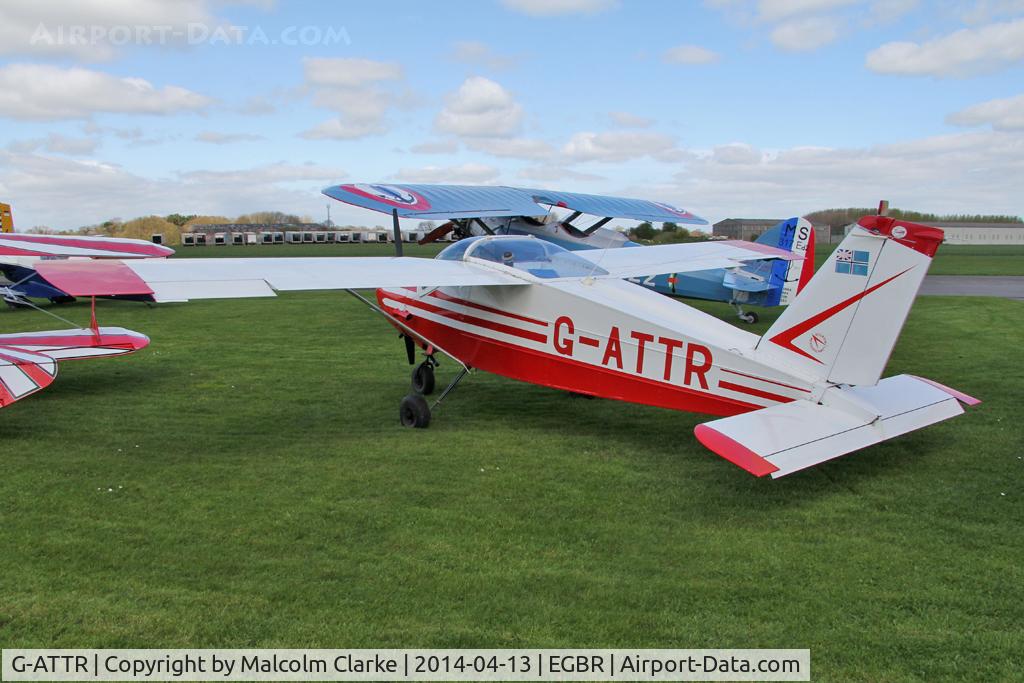G-ATTR, 1966 Bolkow Bo-208C Junior C/N 612, Bolkow BO-208C Junior at The Real Aeroplane Club's Early Bird Fly-In, Breighton Airfield, April 2014.