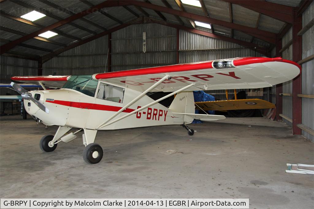 G-BRPY, 1948 Piper PA-15 Vagabond Vagabond C/N 15-141, Piper PA-15 Vagabond at The Real Aeroplane Club's Early Bird Fly-In, Breighton Airfield, April 2014.