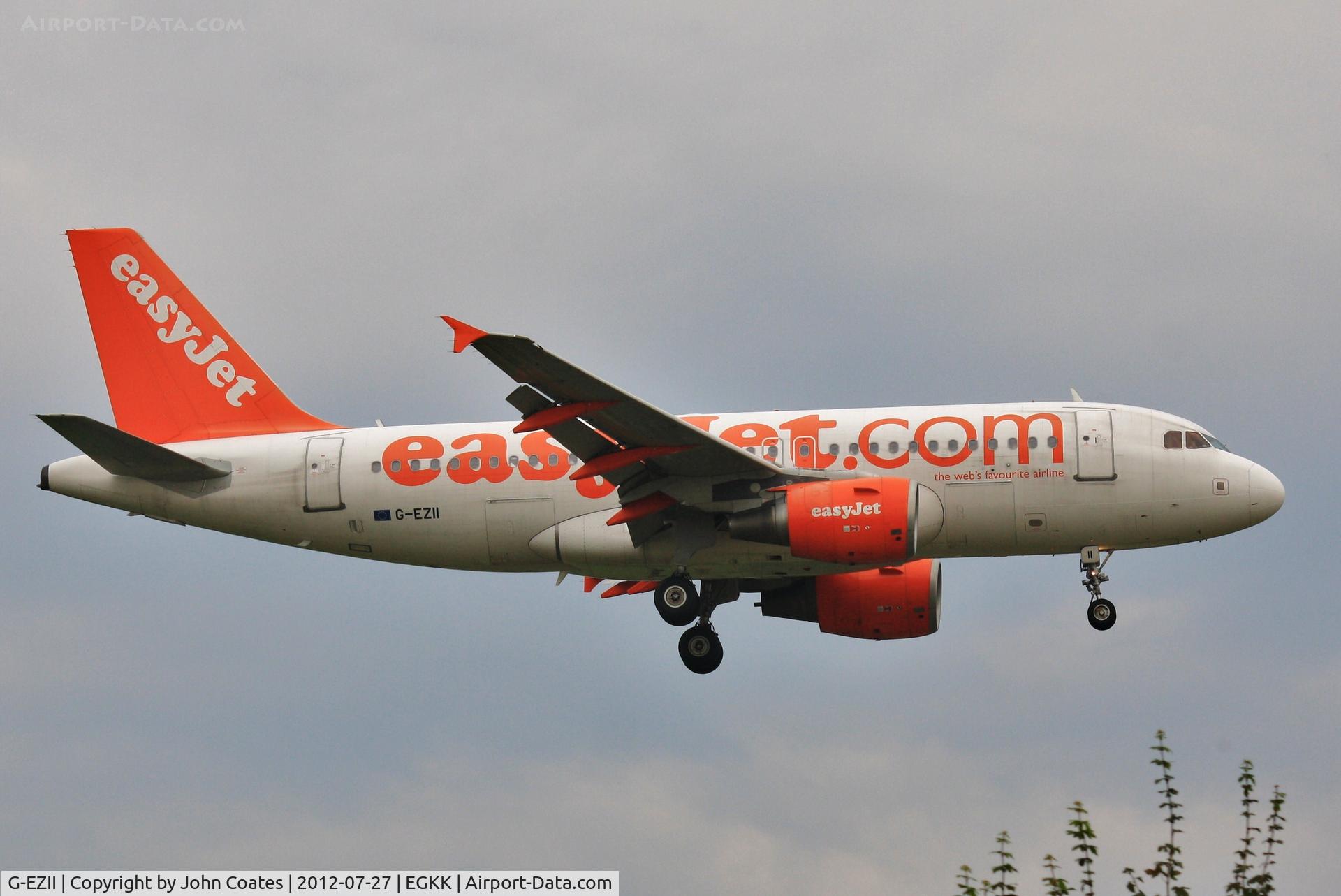 G-EZII, 2005 Airbus A319-111 C/N 2471, Arriving