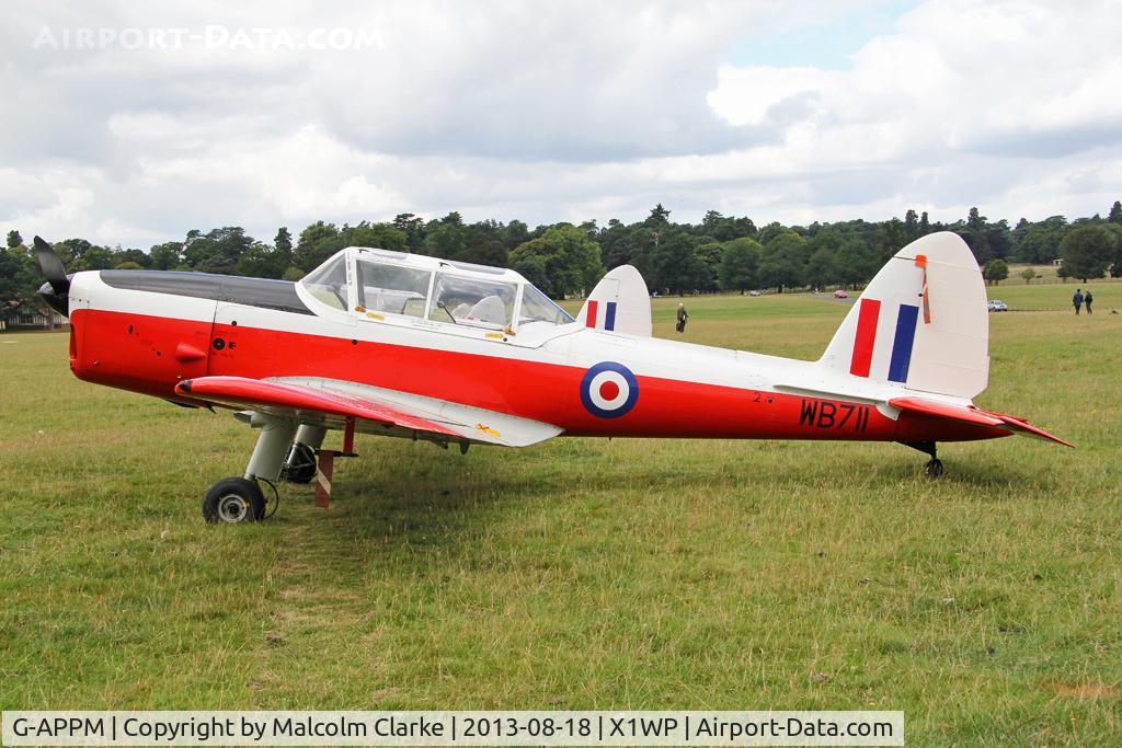 G-APPM, 1950 De Havilland DHC-1 Chipmunk 22 C/N C1/0159, De Havilland DHC-1 Chipmunk Mk22 at The De Havilland Moth Club's 28th International Moth Rally at Woburn Abbey. August 2013.