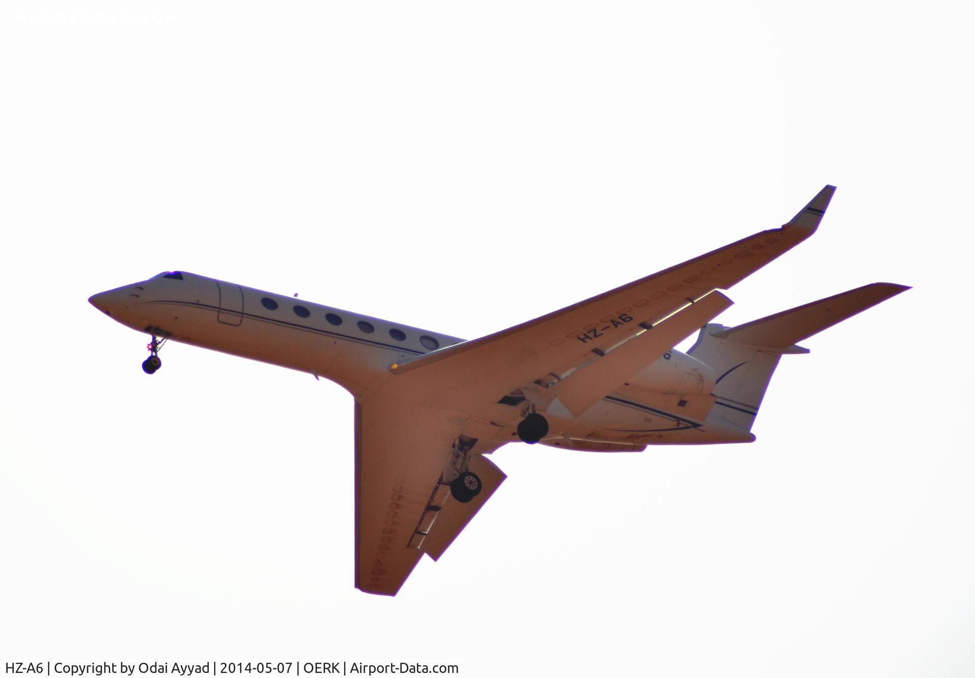 HZ-A6, 2004 Gulfstream Aerospace GV-SP (G550) C/N 5038, Landing Runway 15L at king khaled airport ,