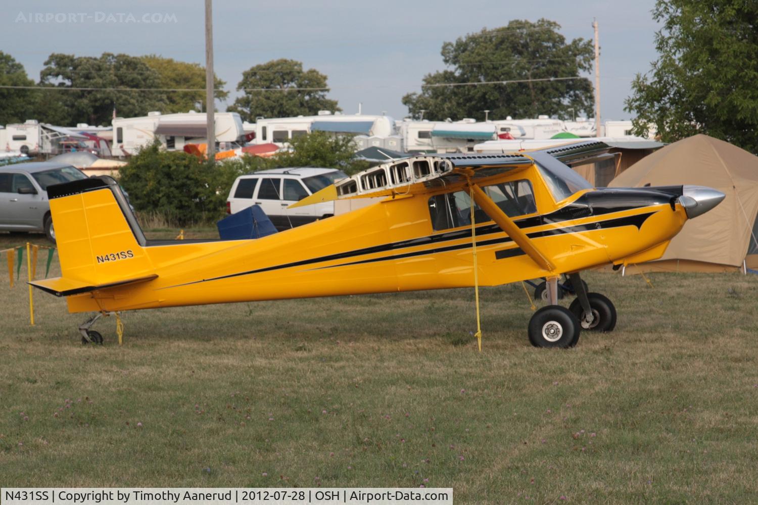 N431SS, 2007 Murphy Rebel C/N 555R, 2007 Murphy Rebel, c/n: 555R, might be suffering from hangar rash on the wing tip.