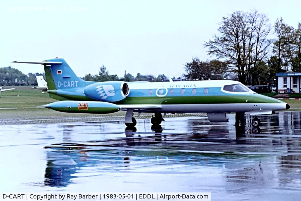 D-CART, 1980 Learjet 35A C/N 354, Learjet 35A [35A-354] (Barvaria Flug) Dusseldorf~D 01/05/1983. Taken from a slide.