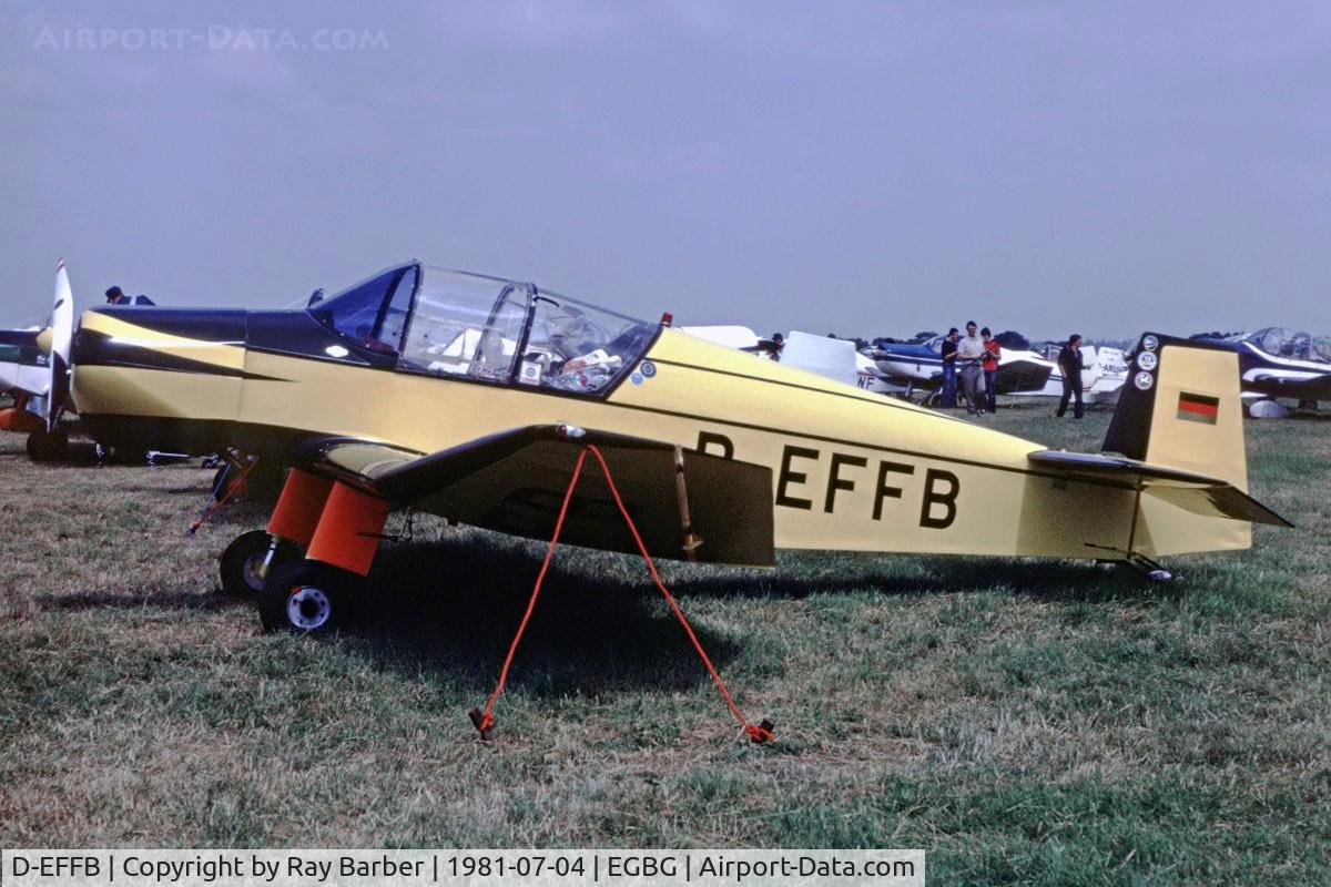 D-EFFB, Wassmer (Jodel) D-120 Paris Nice C/N 195, Wassmer Jodel D.120 Paris-Nice [195] Leicester~G 04/07/1981. Taken from a slide.