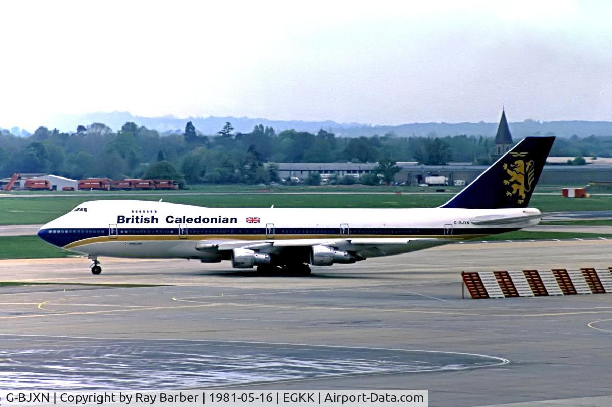 G-BJXN, 1972 Boeing 747-230B C/N 20527, Boeing 747-230B [20527] (British Caledonian) Gatwick~G 16/05/1981