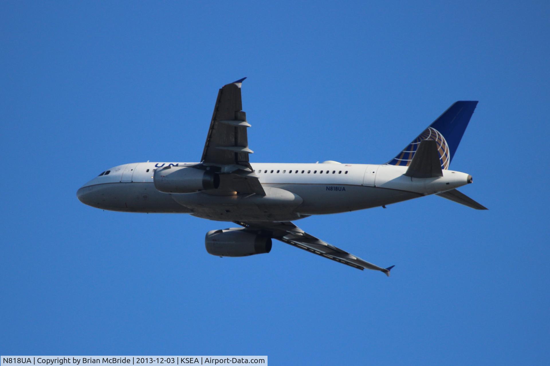 N818UA, 1998 Airbus A319-131 C/N 882, United Airlines. A319-131. N818UA cn 882. Seattle Tacoma - International (SEA KSEA). Image © Brian McBride. 03 December 2013