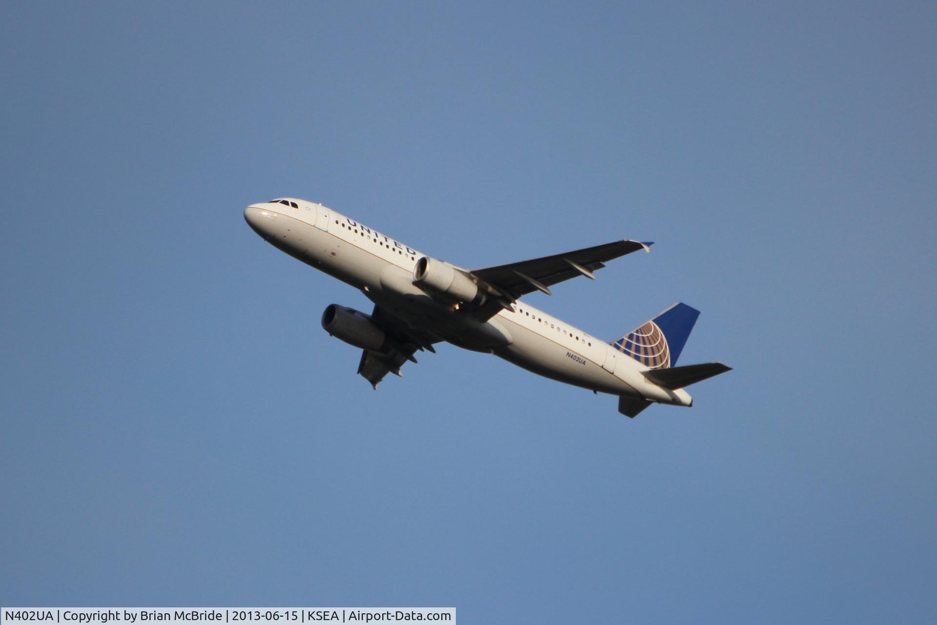 N402UA, 1993 Airbus A320-232 C/N 439, United Airlines. A320-232. N402UA cn 439. Seattle Tacoma - International (SEA KSEA). Image © Brian McBride. 15 June 2013