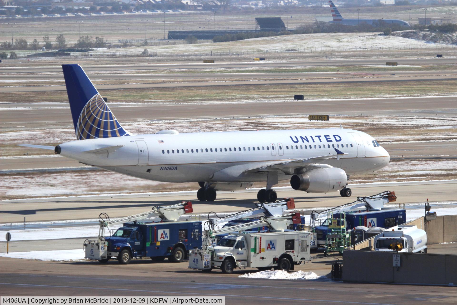 N406UA, 1994 Airbus A320-232 C/N 454, United Airlines. A320-232. N406UA cn 454. Dallas - Fort Worth - International (DFW KDFW). Image © Brian McBride. 09 October 2013
