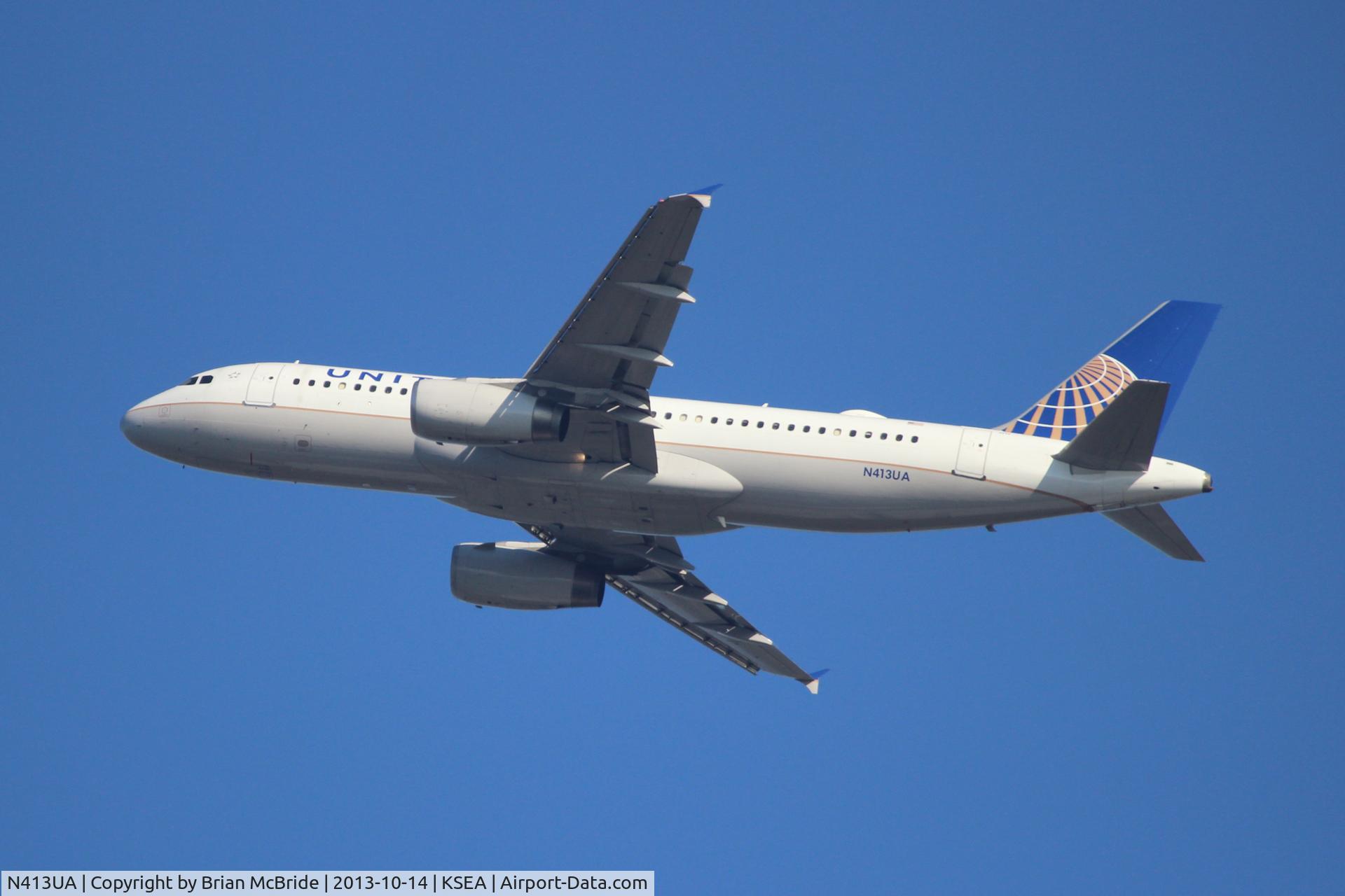 N413UA, 1994 Airbus A320-232 C/N 470, United Airlines. A320-232. N413UA 4713 cn 470. Seattle Tacoma - International (SEA KSEA). Image © Brian McBride. 14 October 2013