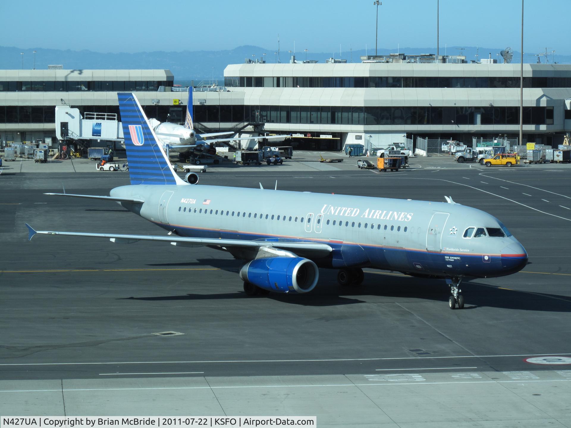 N427UA, 1995 Airbus A320-232 C/N 512, United Airlines. A320-232. N427UA cn 512. San Francisco - International (SFO KSFO). Image © Brian McBride. 22 July 2011