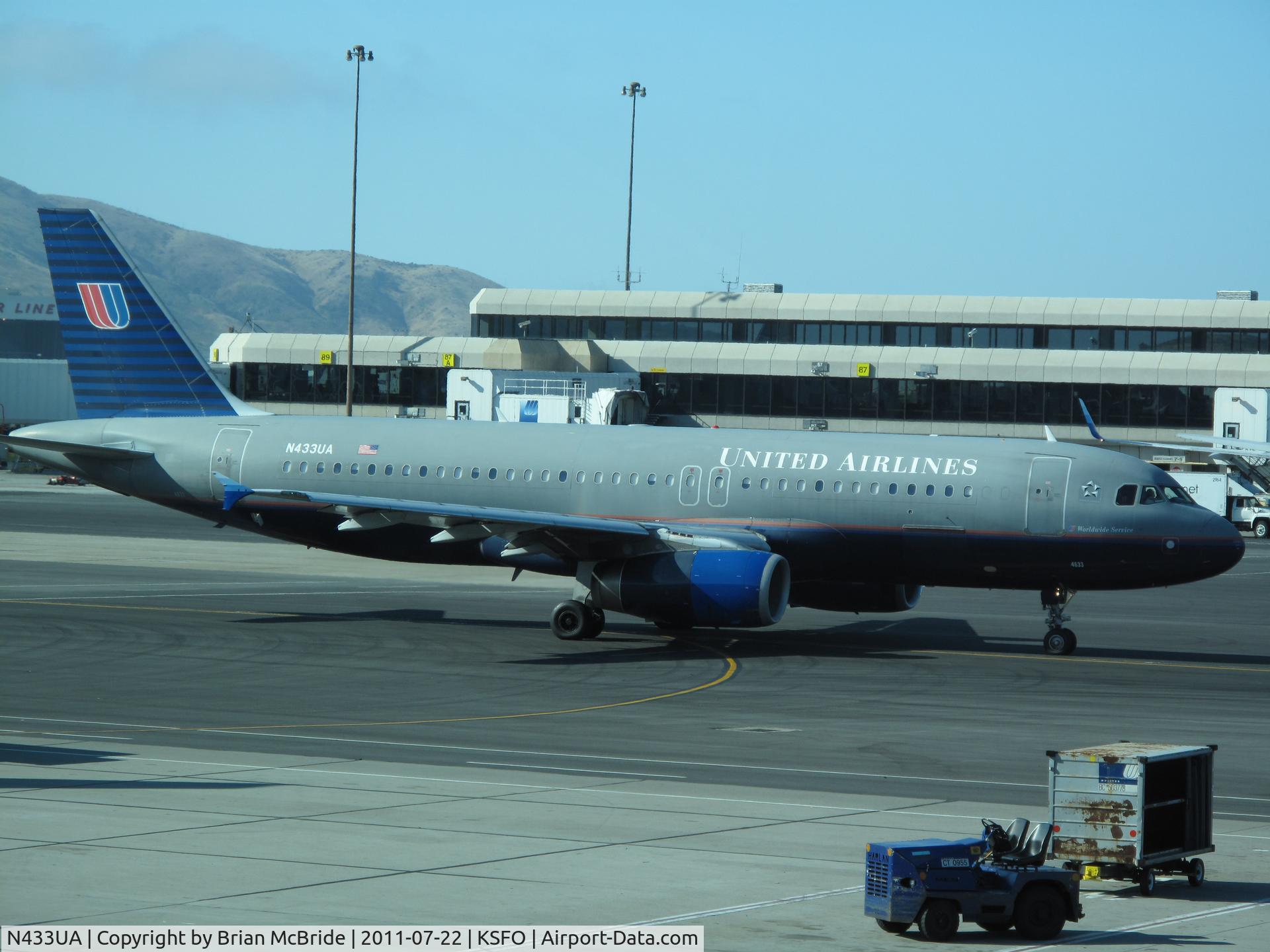 N433UA, 1996 Airbus A320-232 C/N 589, United Airlines. A320-232. N433UA cn 589. San Francisco - International (SFO KSFO). Image © Brian McBride. 22 July 2011