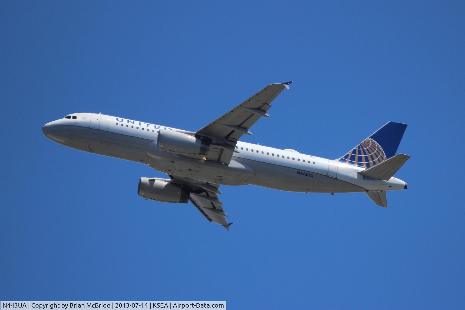 N443UA, 1998 Airbus A320-232 C/N 820, United Airlines. A320-232. N443UA cn 820. Seattle Tacoma - International (SEA KSEA). Image © Brian McBride. 14 July 2013