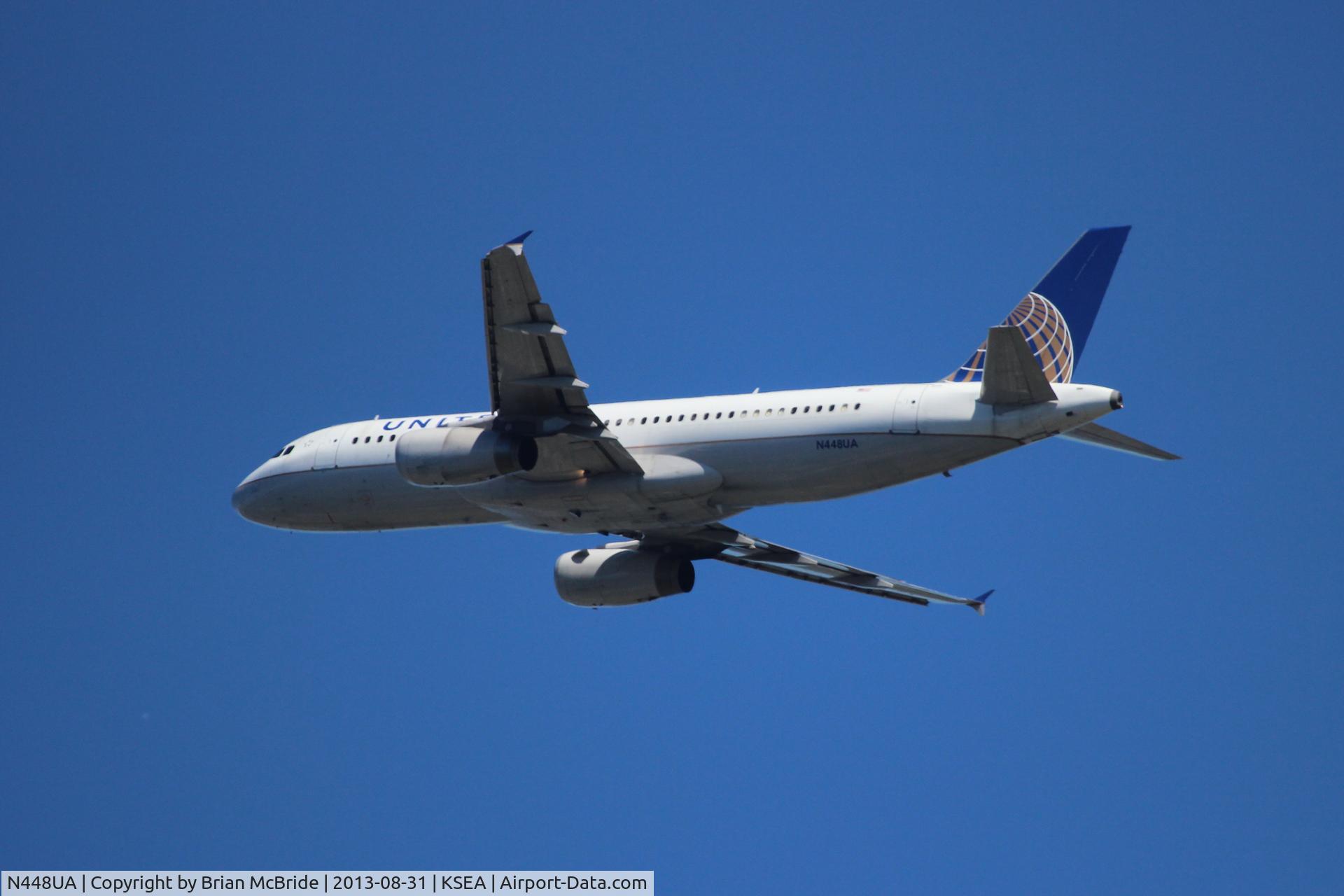 N448UA, 1998 Airbus A320-232 C/N 842, United Airlines. A320-232. N448UA cn 842. Seattle Tacoma - International (SEA KSEA). Image © Brian McBride. 31 August 2013