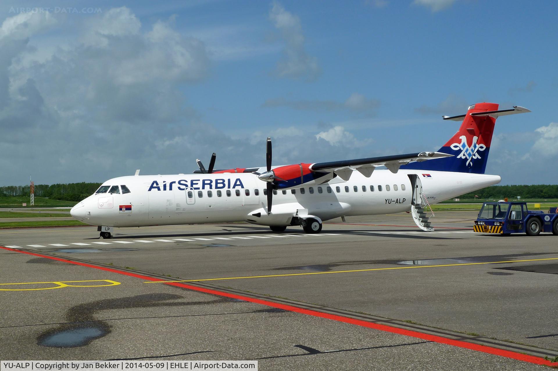 YU-ALP, 1990 ATR 72-202 C/N 189, Now finished in its new livery on the ramp of Lelystad Airport ready to depart for its homebase Belgrade.