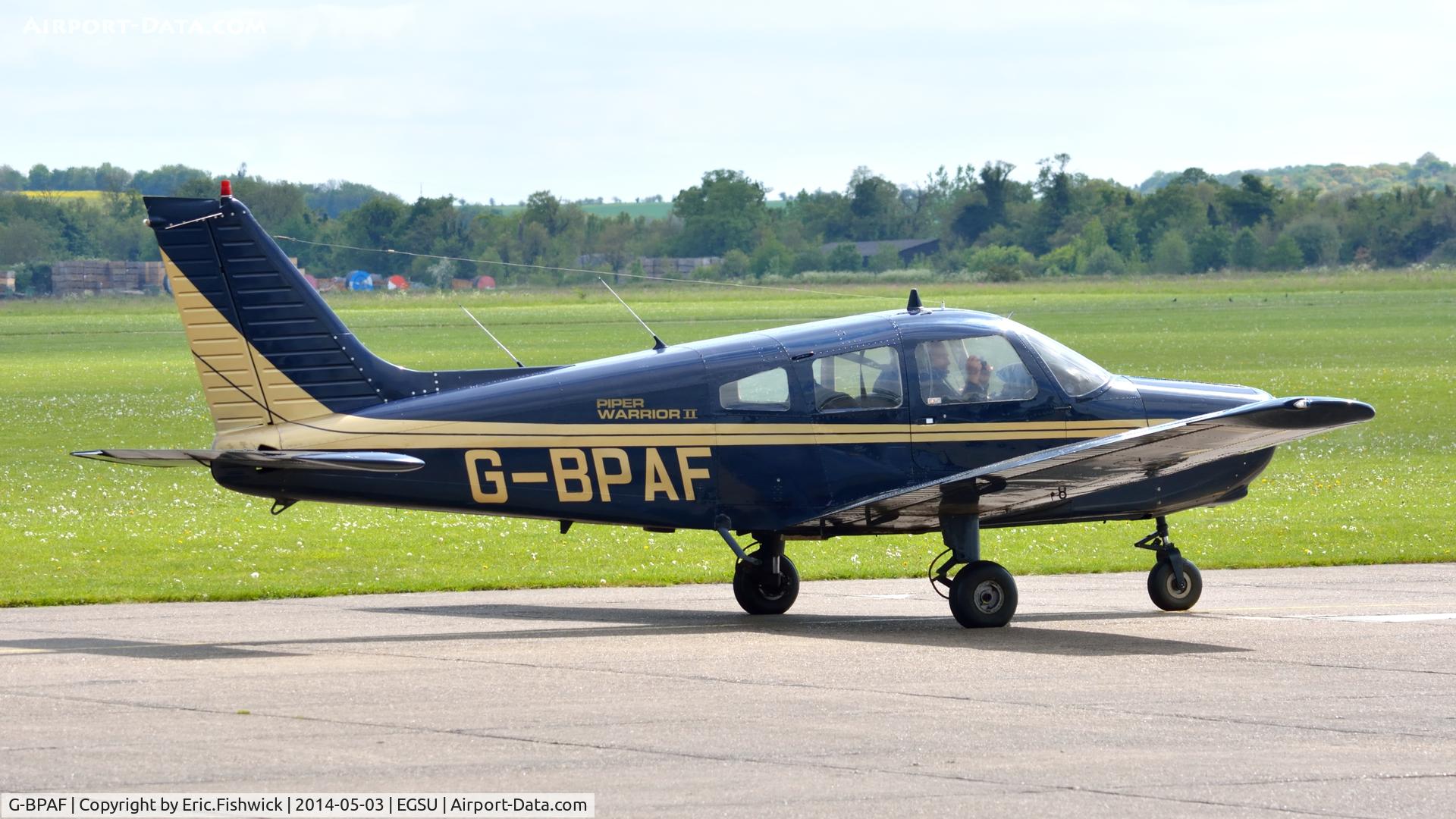 G-BPAF, 1977 Piper PA-28-161 Cherokee Warrior II C/N 28-7716142, 2. G-BPAF preparing to depart Duxford Airfield.