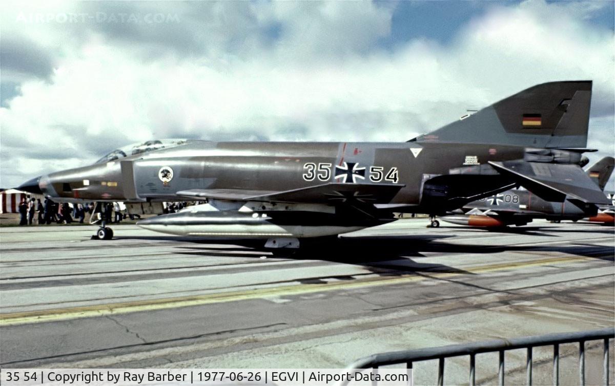 35 54, 1969 McDonnell Douglas RF-4E Phantom II C/N 4128, McDonnell Douglas RF-4E Phantom II [4128] (German Air Force) RAF Greenham Common~G 26/06/1977. Taken from a slide.