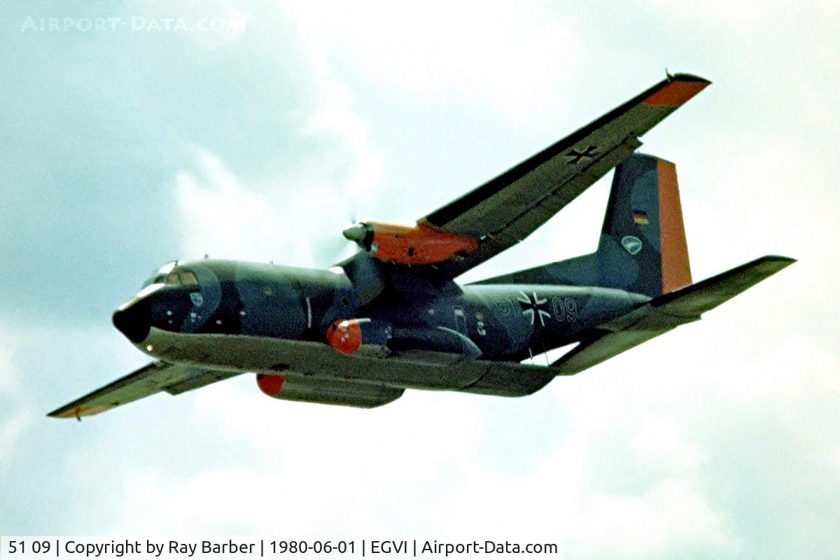 51 09, Transall C-160D C/N D146, Aerospatiale C-160D Transall [146] (German Air Force) RAF Greenham Common~G 01/06/1980. Taken from a slide.