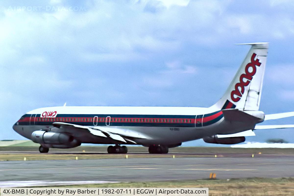 4X-BMB, 1960 Boeing 720-023B C/N 18013, Boeing 720-023B [18013] (Maof Airlines) Luton~G 11/07/1982. Taken from a slide.