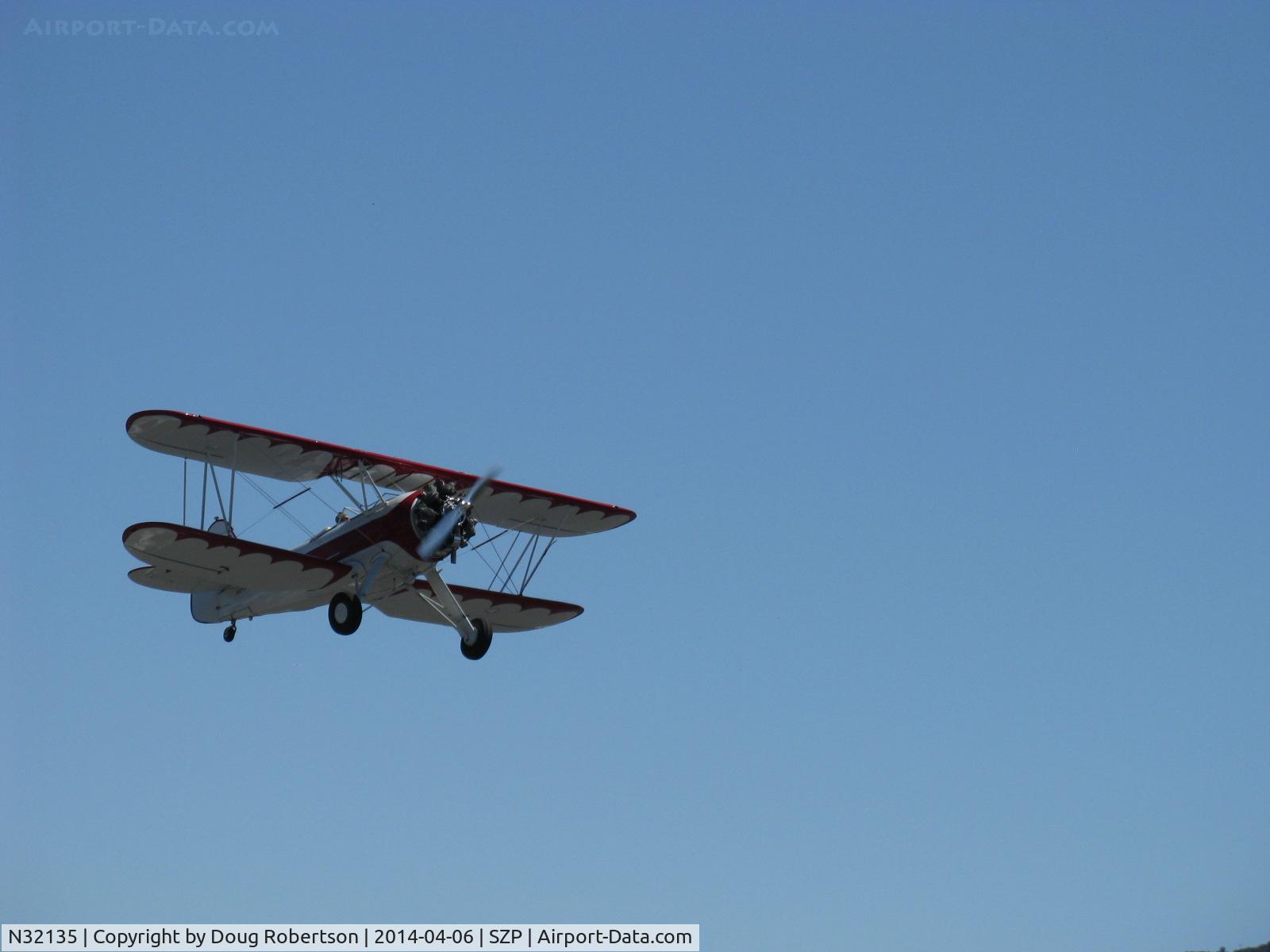 N32135, 1941 Waco UPF-7 C/N 5767, 1941 Waco UPF-7, Continental W670 220 Hp radial, takeoff climb Rwy 22